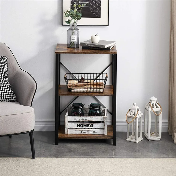 
Modern Furniture Office Bookcase wisda Vintage industrial Wood Metal Bookshelf Storage Rack Bookshelves Bookcases storage 