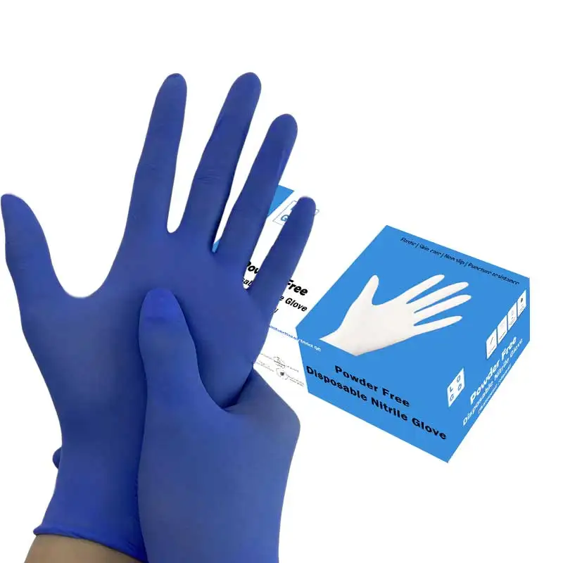 Disposable Nitrile Black Gloves Food Safe Nitrile Gloves For Restaurant Industrial Gardening Work Nitrile Gloves Powder Free