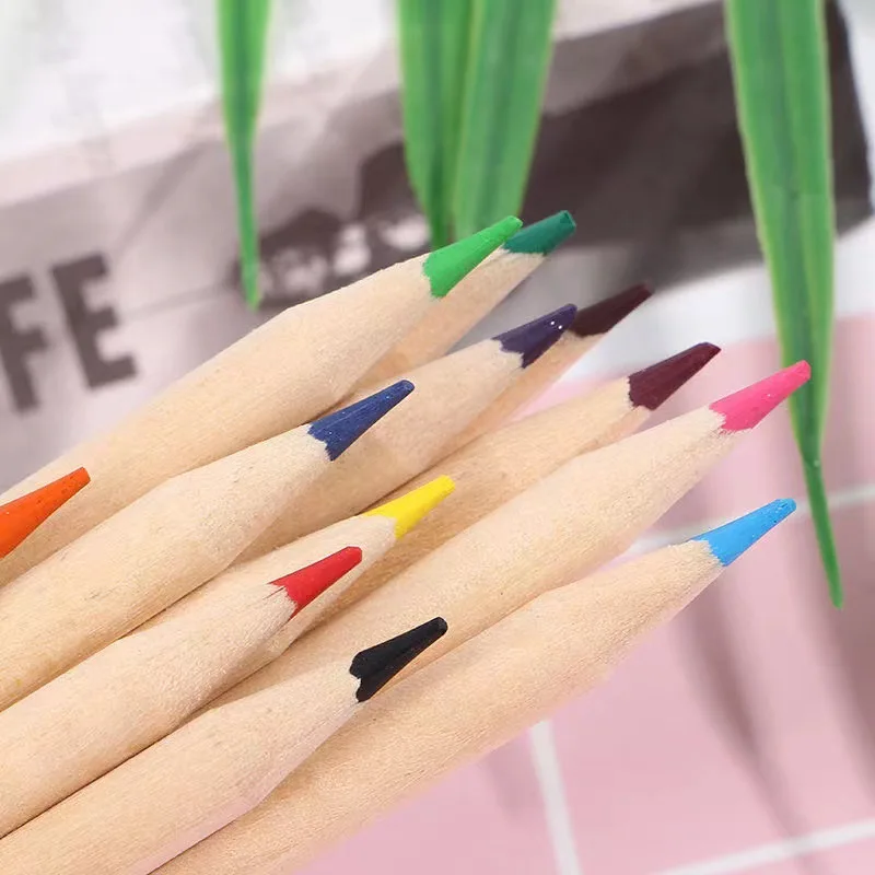 Wholesale Cheap Art Painting Color Set professional Customized Logo Printing 12 Colors long short size Pencil In Paper Tube Box