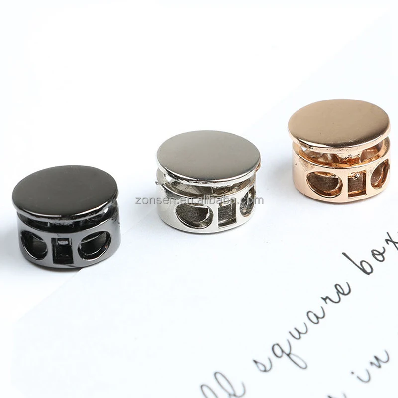 10*15mmWholesale DIY Sewing Kits Down Jacket Cord End Adjustment Rope Lock Alloy Cord Lock Stopper Cylindrical Spring Buckle