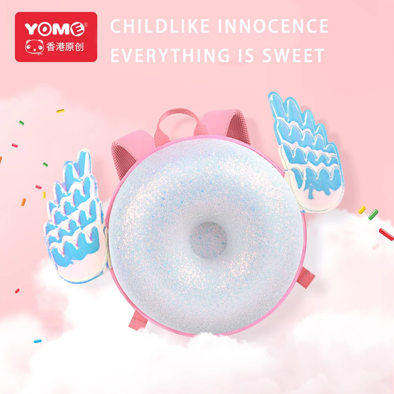 TOPSTHINK Donuts kids angle mini school waterproof girls fashion school small backpacks