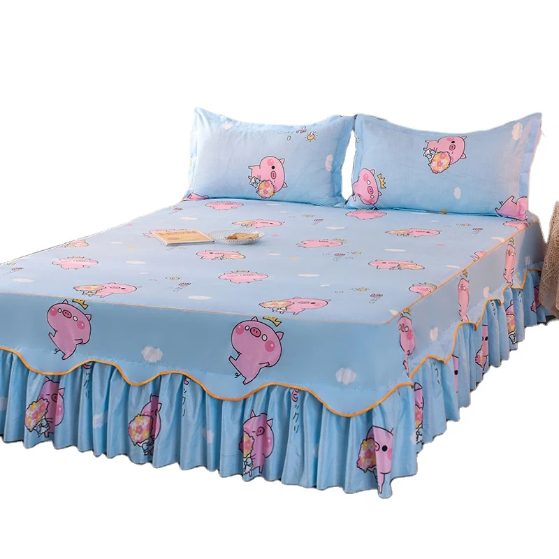 Hot Selling Pure Cotton Luxury Bedding Skirt Sheet with Bed Skirt