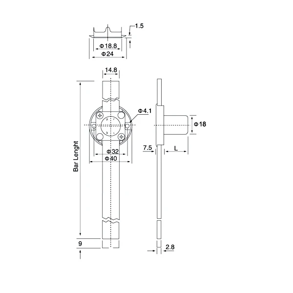 Iron Zinc One Side Door Lock Furniture Door Interlock