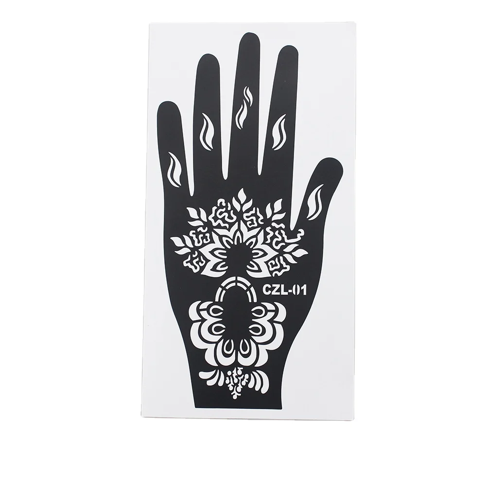 Wholesale Reusable Mylar Henna Finger Paint Stencil For Body Art