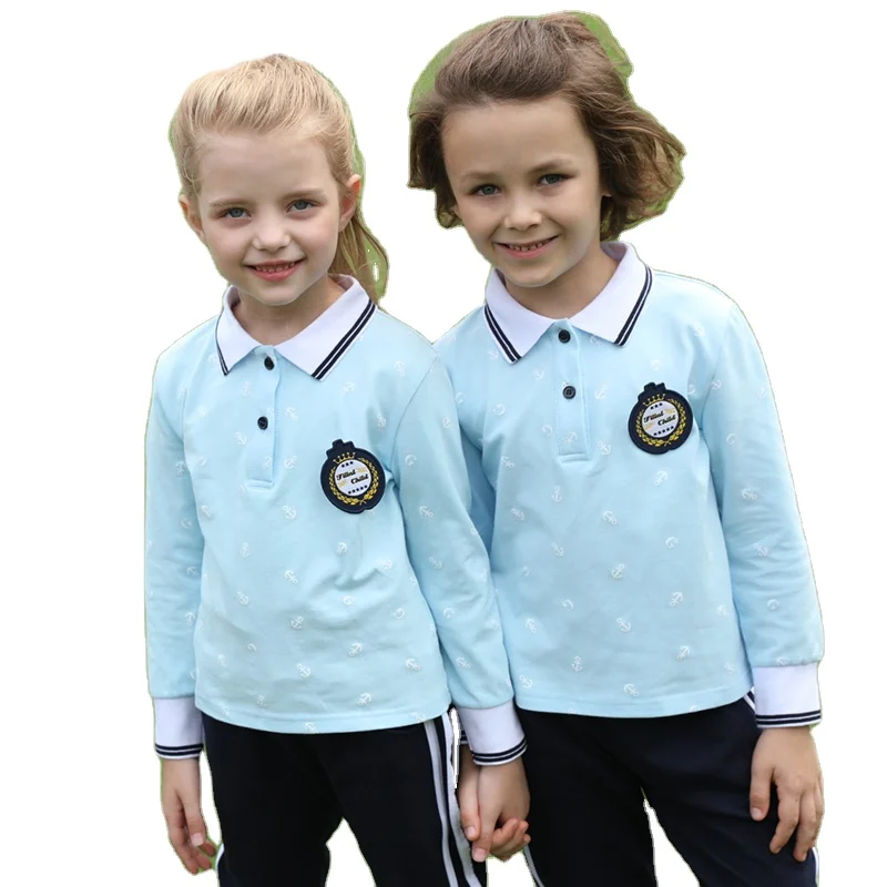 Portugal saudi australia elite kindergarten school uniform jumper private label white shirt asian nursery school uniforms