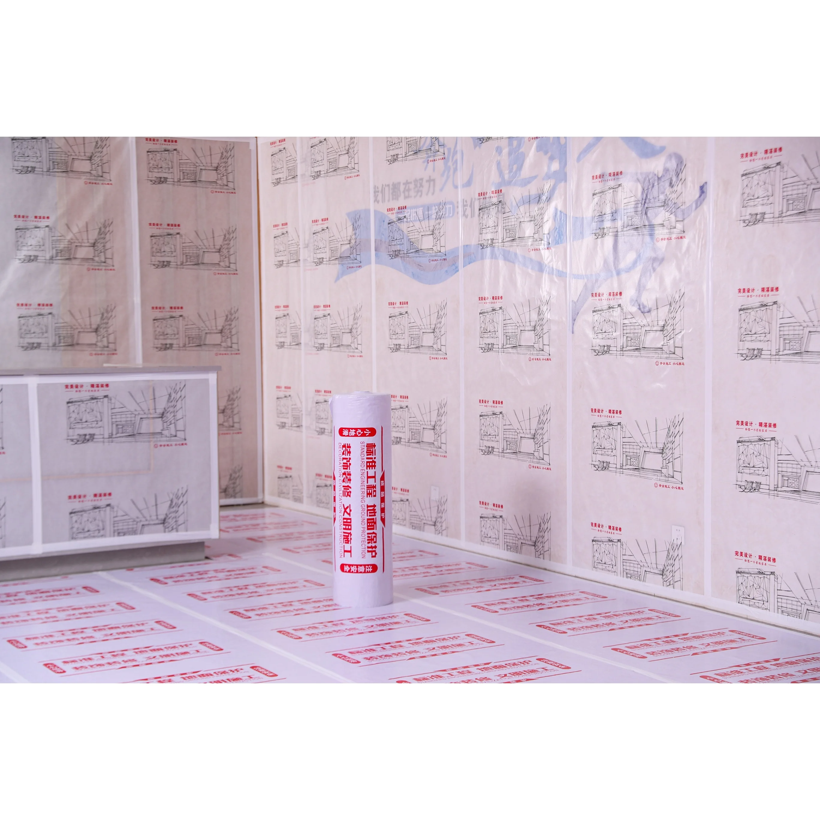 Водонепроницаемые стойкие к истиранию клейкие материалы для защиты пола новые архитектурные материалы ПВХ декоративная пленка цена