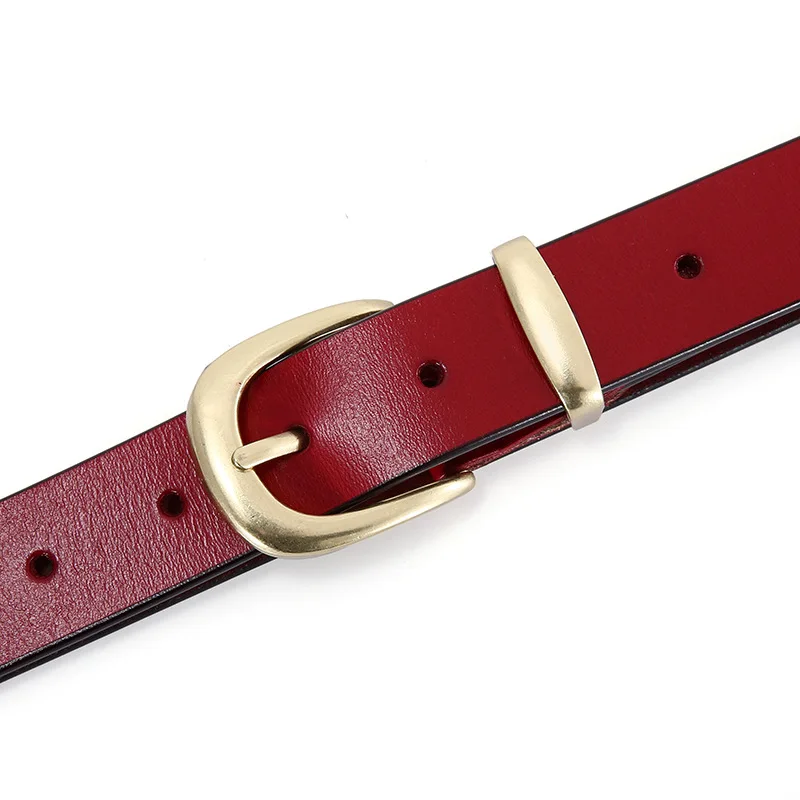 2023 Female genuine leather pure cowhide casual jeans belt fashion ins wind belt female simple Korean pants belt