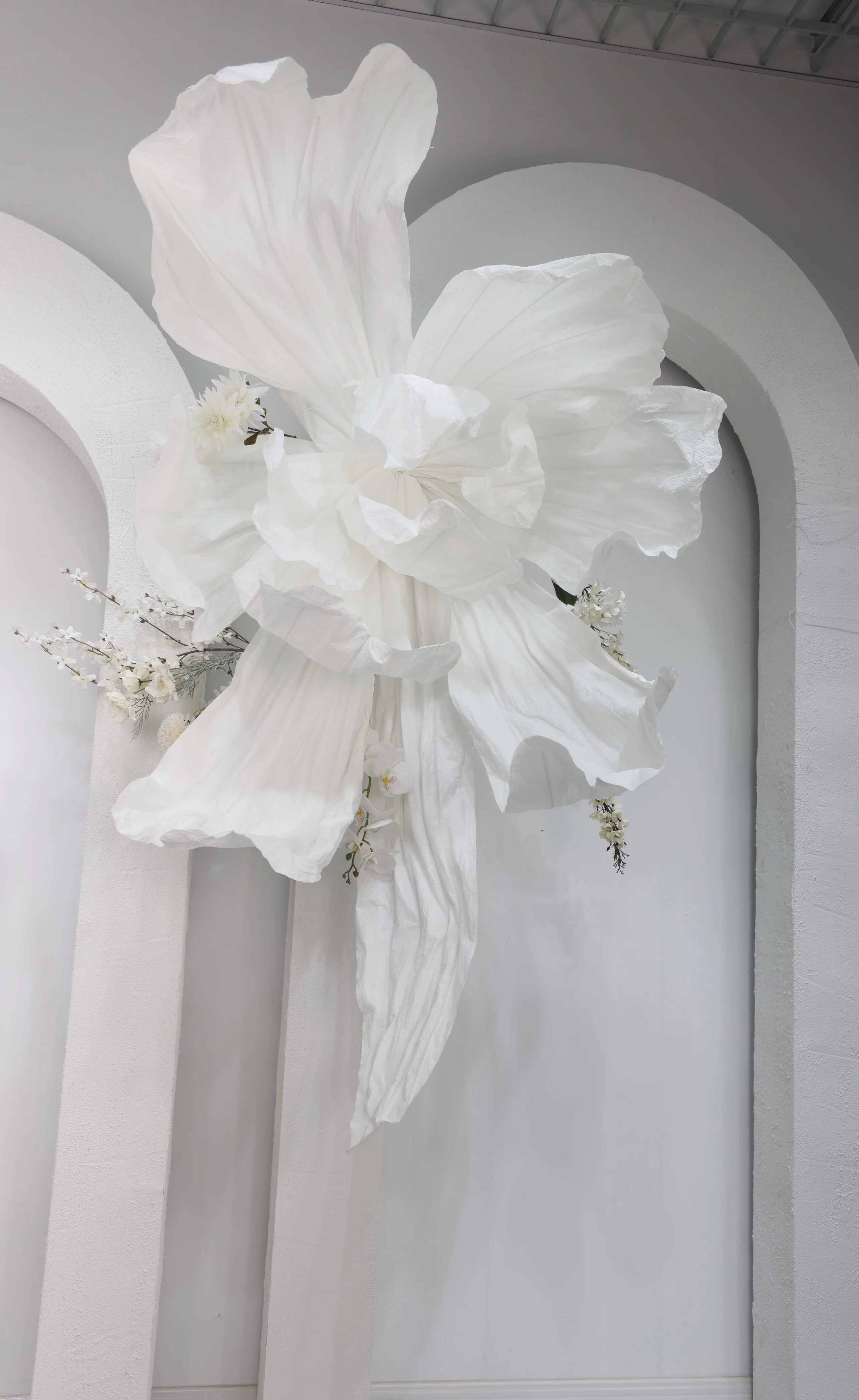 220cm Handmade Wedding Decoration Giant Flowers Artificial Large Size Paper Decorative Flowers For Wedding Party