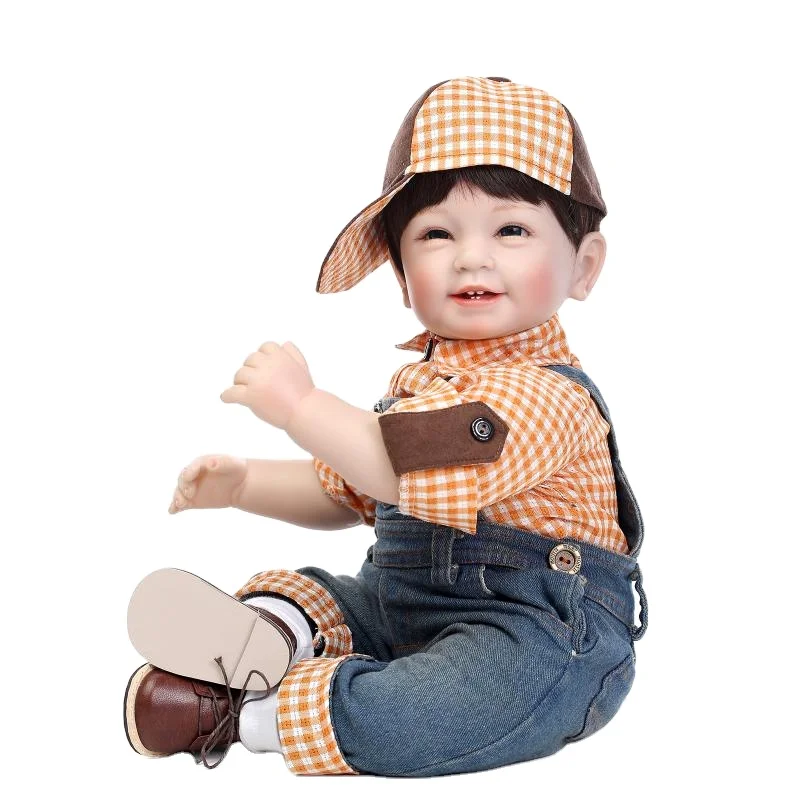 NPK 55cm Silicone Reborn Baby Doll Toys Lifelike Soft Cloth body Newborn babies bebes Reborn doll Birthday Gift Girls Brinquedos