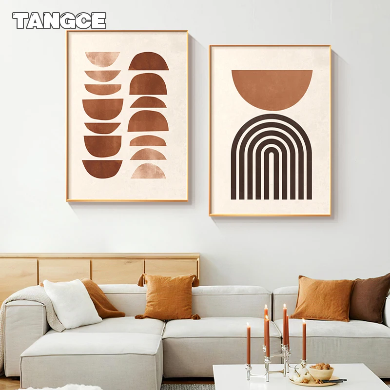 Minimalist Nordic Colorful Geometry Poster Print Geometric Wall Art Picture Abstract Canvas Painting Living Room Loft Decoration