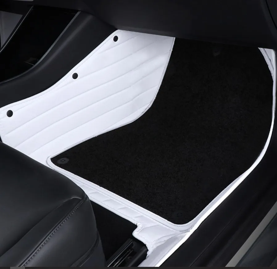 2022 car floor mat tesla y model cluster for The inner side is heightened and the overall protection is bright