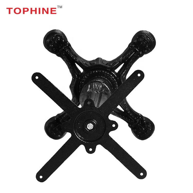 
TOPHINE Furniture Wholesale Antique Style Cross Cast Iron Table Leg table bases 