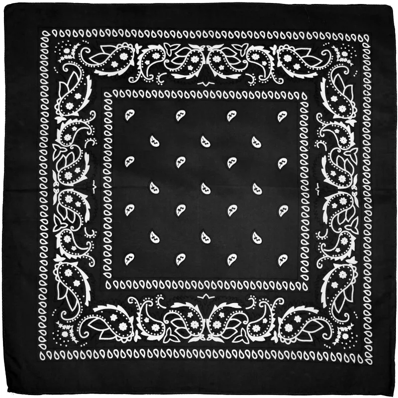 23 Colors Multifunctional Polyester Fabric Turban Custom Square Design Printed Ladies Paisley Turban Sports Bandanas