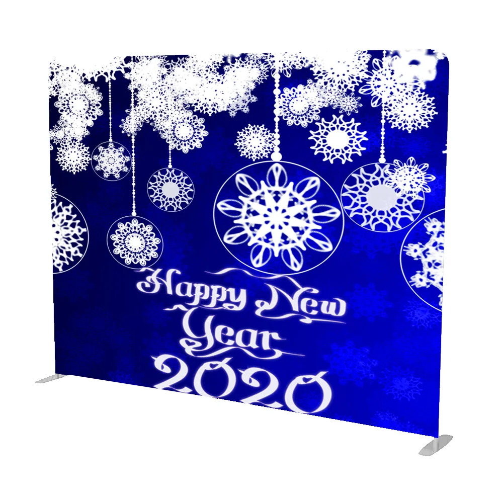 10ft straight custom logo printing  tradeshow photobooth  pillow case backdrop tension fabric display