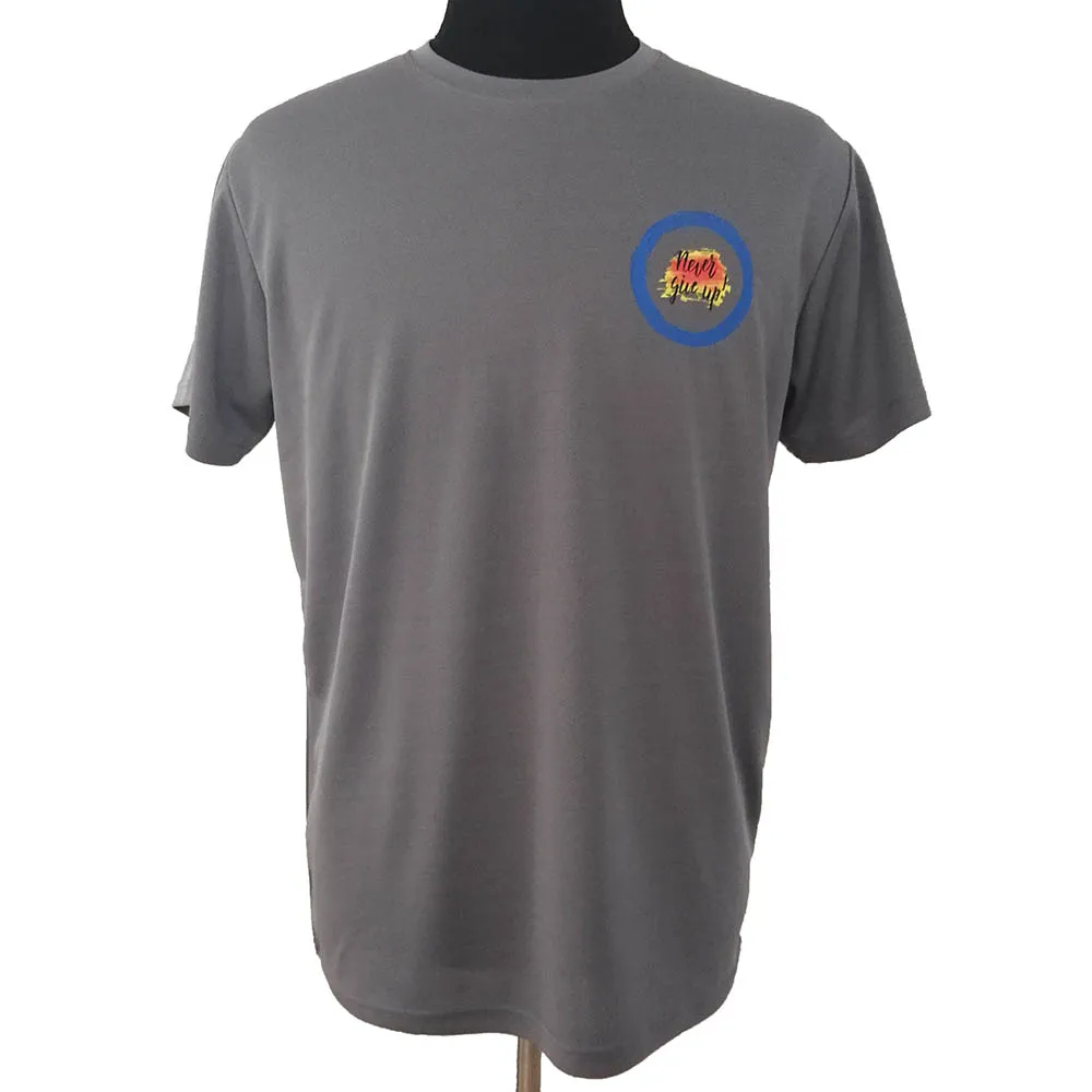 Oem Men Bottle Recycled Polyester T-shirt GRS Certificated Sustainable Eco-Friendly RPET Breathable Sport Tee