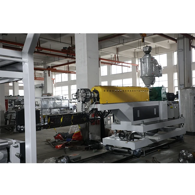 high speed Industrial Plastic double extruder coating cement bag pp woven sack laminating machine manufacturer