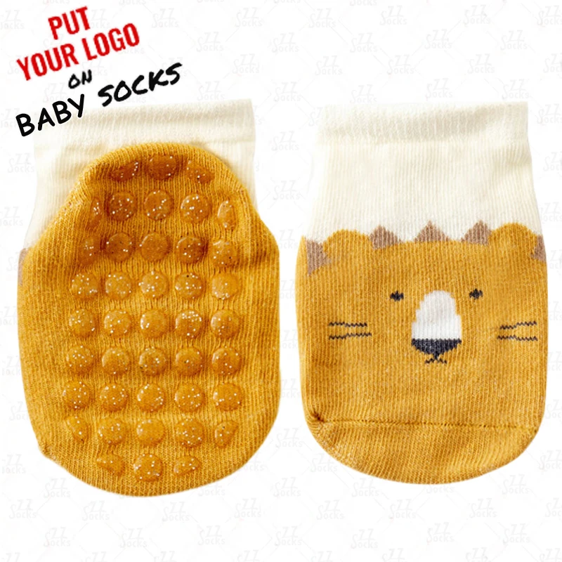 Animal Kids Non Skid Slipper Baby Anti Slip Spring Short 0-12Month Grip New Born Toddler Home Socks