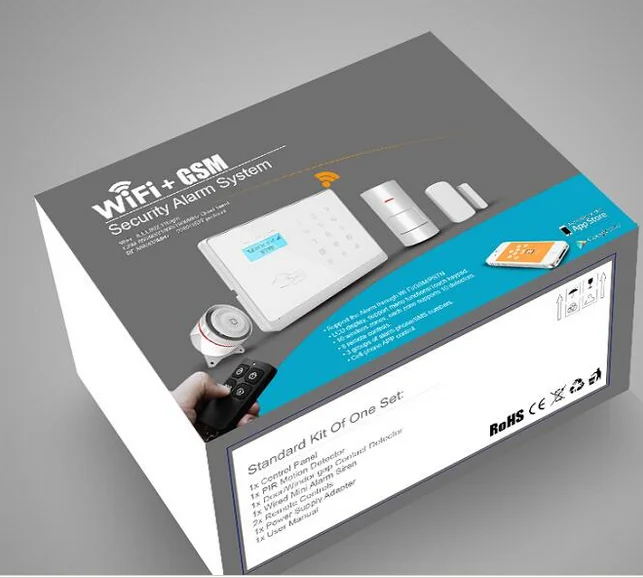 3G 4G Smart Home Security burglar Alarm System GSM + Wifi wireless business security with IP camera and free outdoor siren