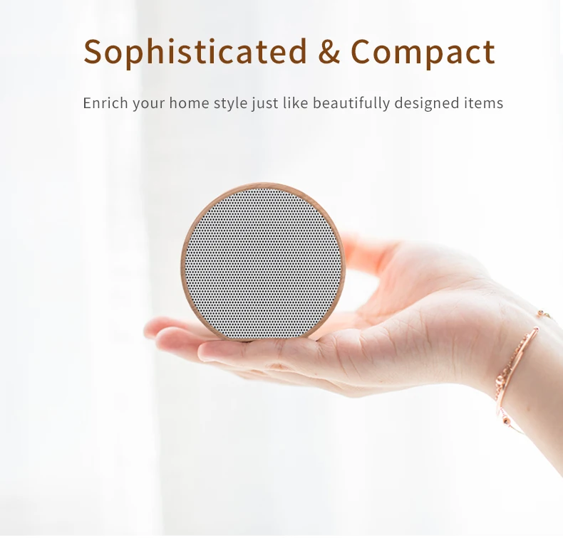 VCAN 2021 Hot Selling Fashion Design Home Decoration A60 Wooden Bluetooth Speaker