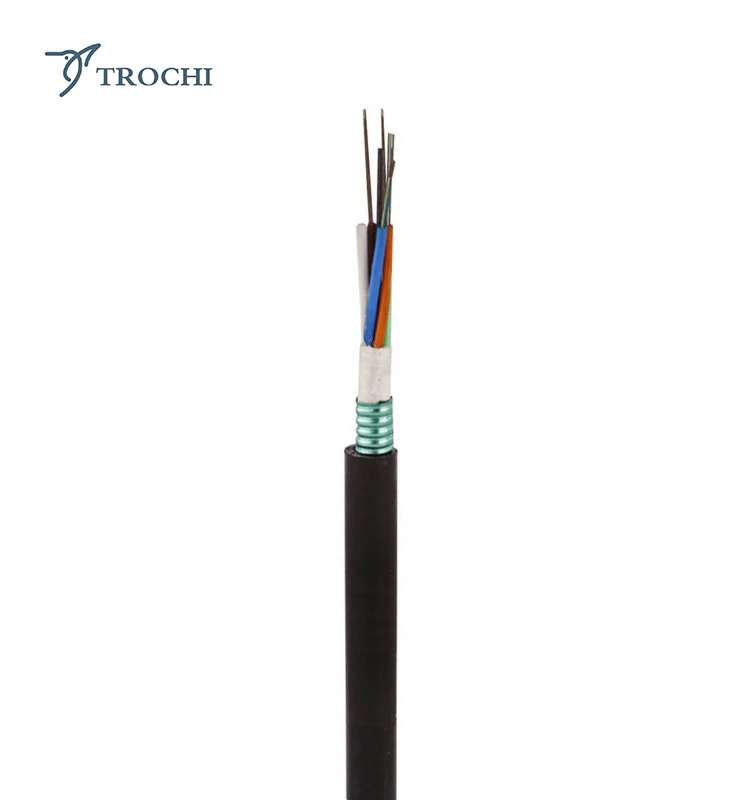 12/24/36/48/72/96 core armoured SM fibra optica cable GYTA for outdoor duct fiber cable