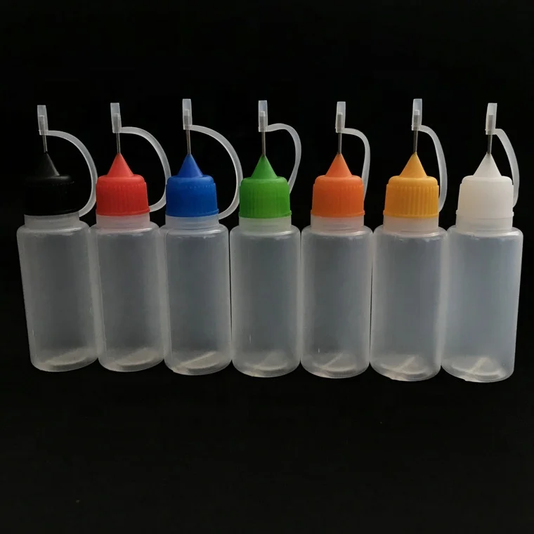 Hot Pe 20ml Plastic Ink Liquid Dropper Bottle Steel Needle Tip Oil Squeeze Juice Bottle