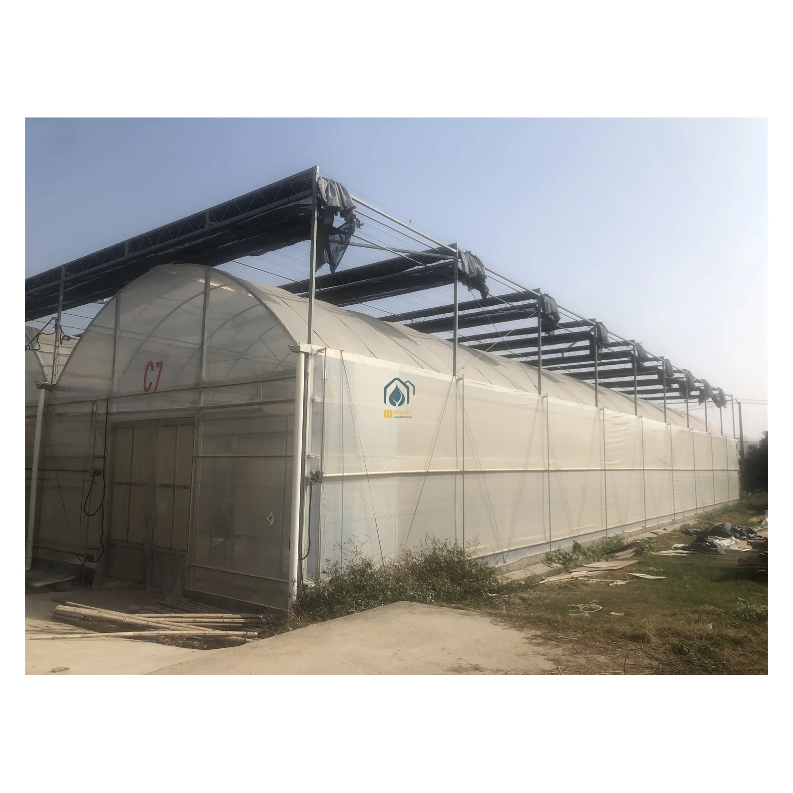 plastic greenhouses for agriculture products with NFT system