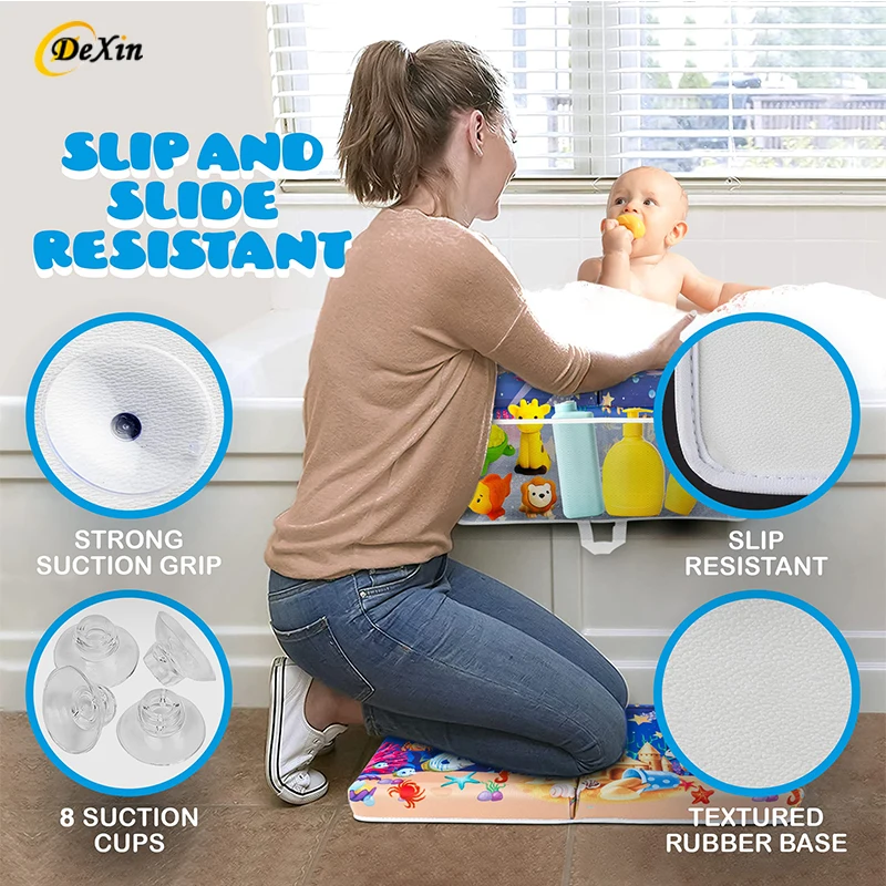Quick dry neoprene Baby Bath Kneeling Pad And Elbow Rest Bath Kneeler and Elbow Rest Pad Set Bath Kneeling Mat Arm Rest Bundle