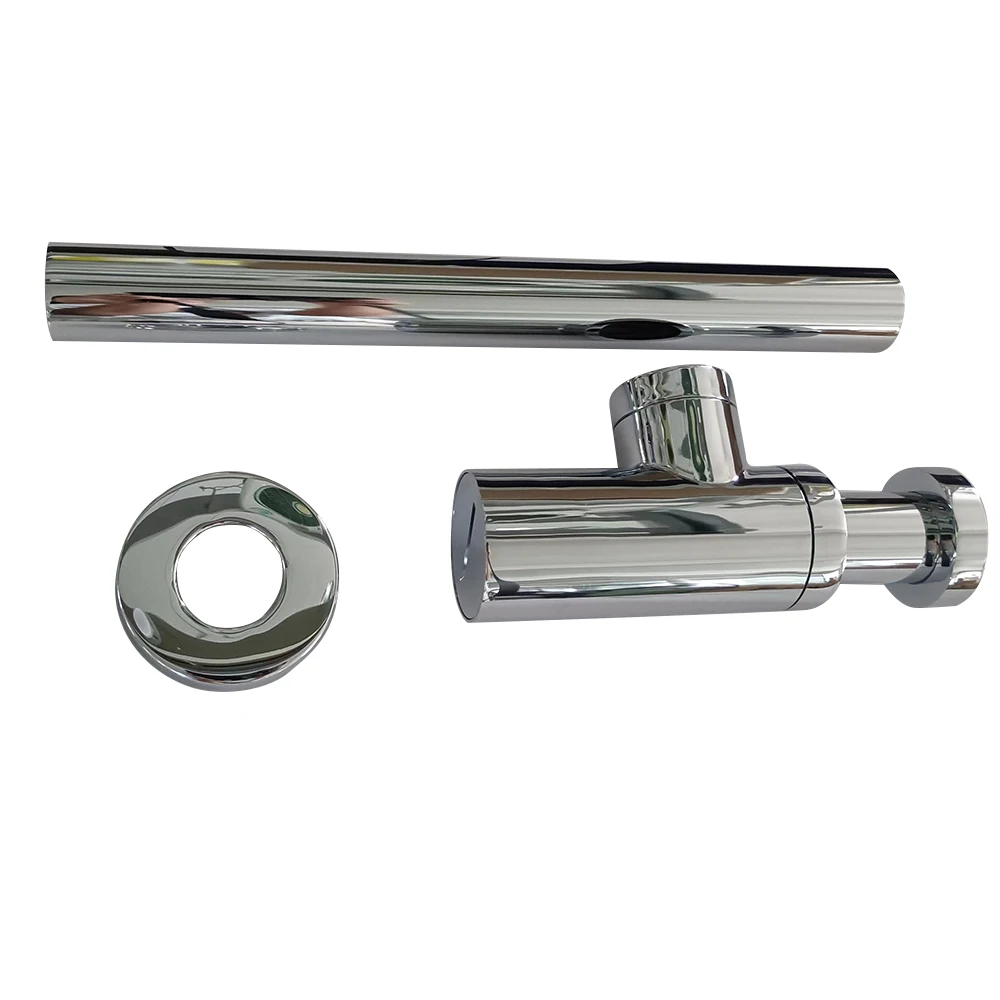 brass black siphon Basin bottle trap Wash Basin Siphon for Bathroom Chrome Plated Copper Wash Basin Sink Waste P-Trap