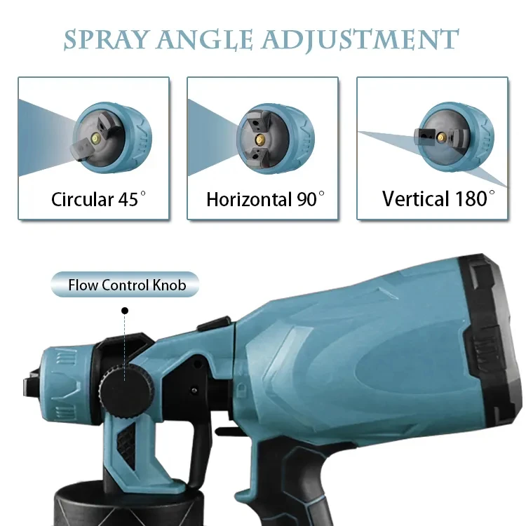 New Factory Supply 21V Cordless Electric Spray Paint Gun Painting Compressor Machine