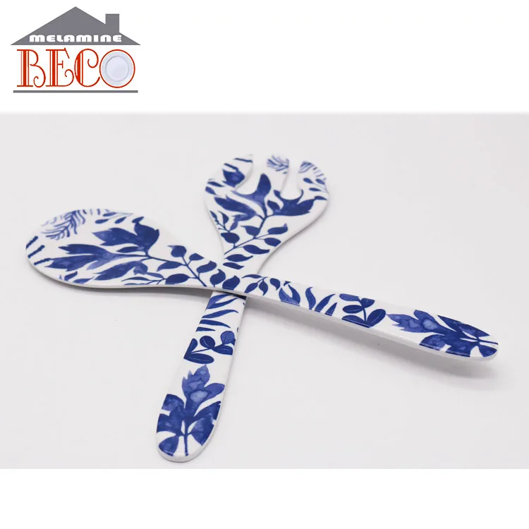 custom  melamine cheap plastic salad spoon and fork set price
