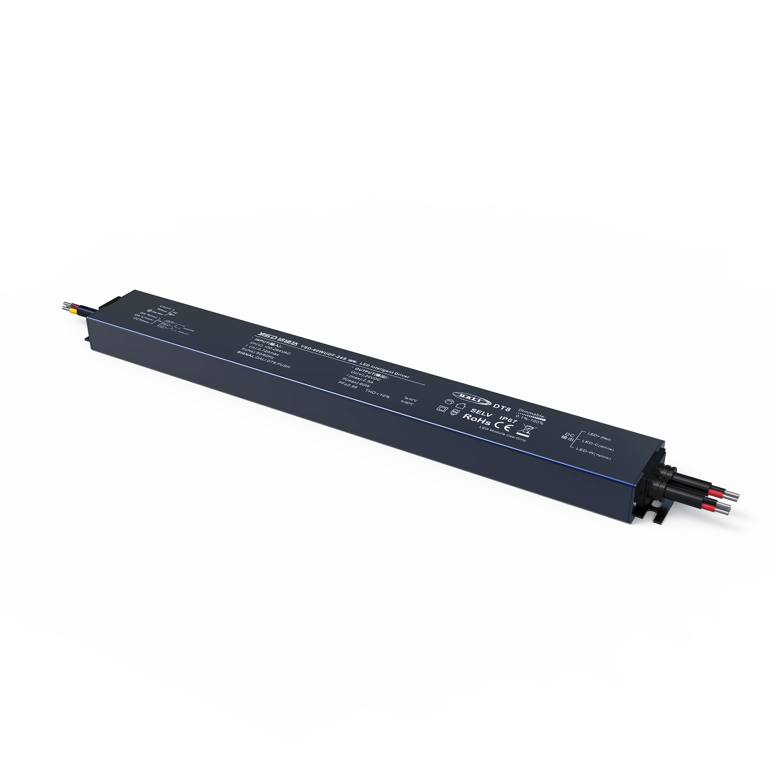 DALI Dimmable 24V Led Power Supply Dimmable LED Driver Constant Voltage 60W DC Power Supply