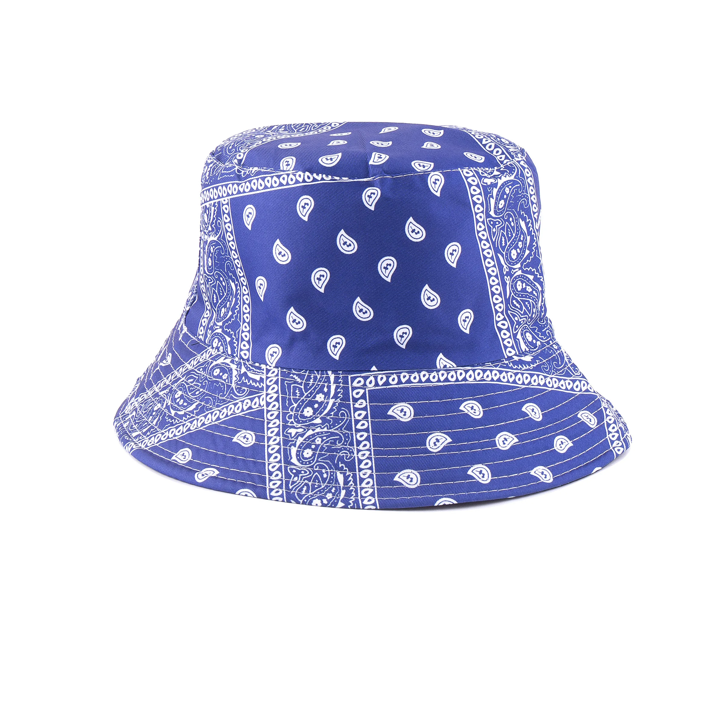 Custom New American Style Bandana Fisherman Hat Trendy Street Fashion Sun Bucket Hat
