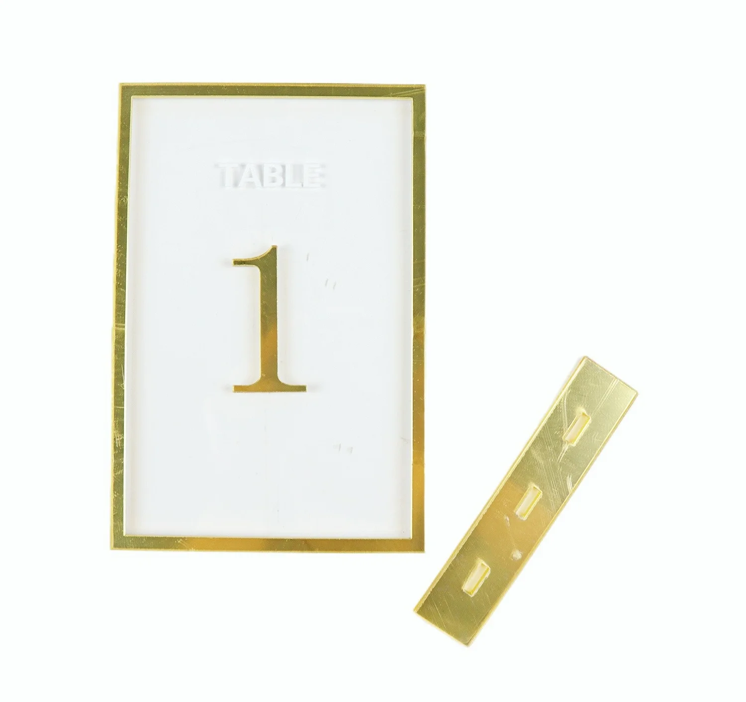 Минимальный заказ, прямоугольная форма, Золотая рамка, держатель для вывесок, держатель меню, прозрачный дисплей, акриловый, Свадебный, настольный номер
