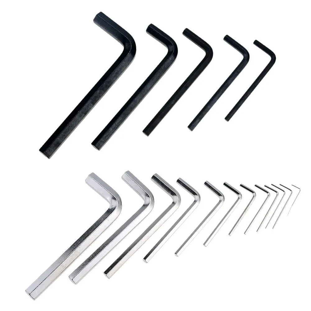 Allen Wrench L Shaped Silver Black Hex Hexagon Key Allen wrench 0.9mm 1.27mm 1.5mm 2mm 2.5mm 3mm 4mm 5mm 6mm 8mm
