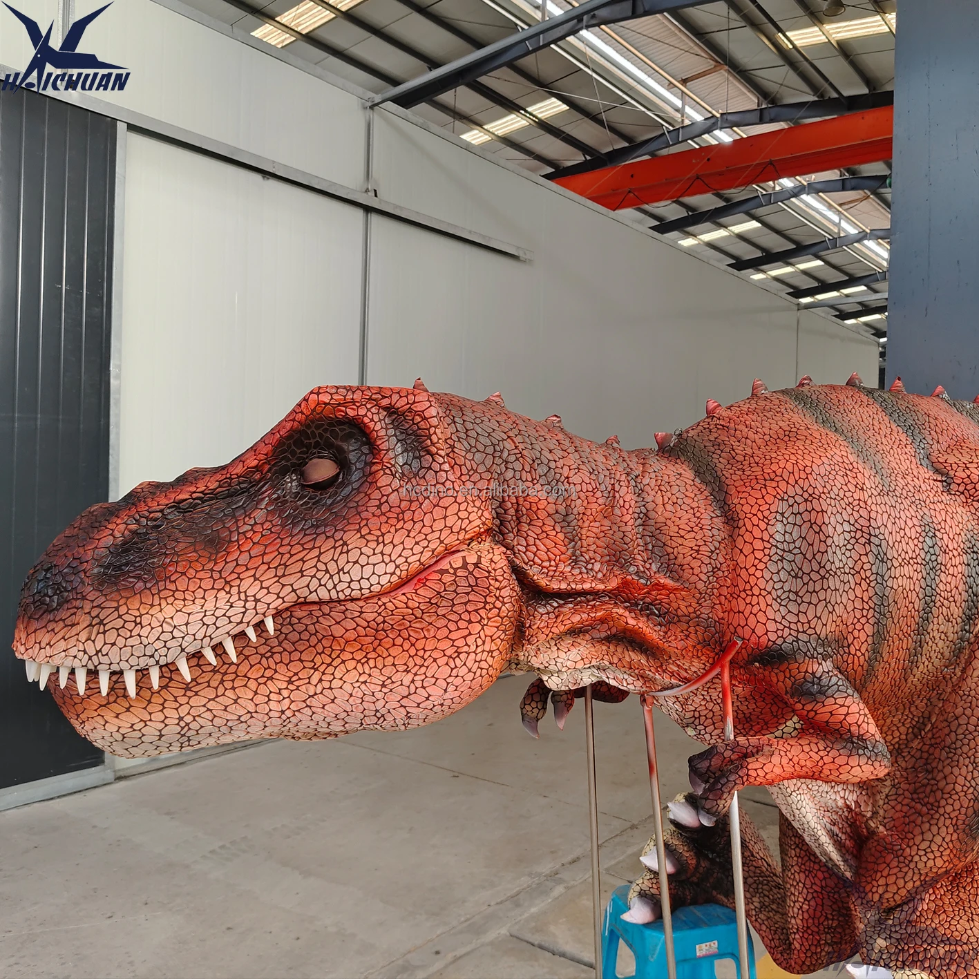 Lifelike Realistic Horror Halloween Costume Animatronic t rex Dinosaur Costume for Indoor Theme Playground