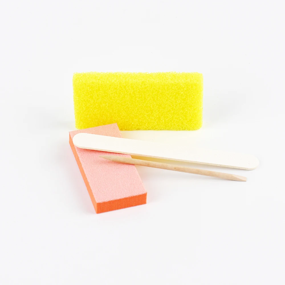 Free Shipping 200Sets/Case Nail Tools Professional Disposable 4 Pcs Manicure Pedicure Kit Set