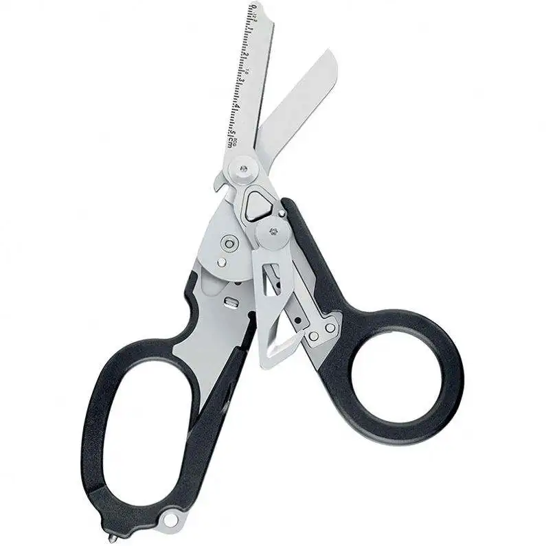 High Quality Heavy Duty 6 In 1 Raptor Emergency Shears With Strap Cutter Glass Breaker Multi-functional Tactical Folding Shear