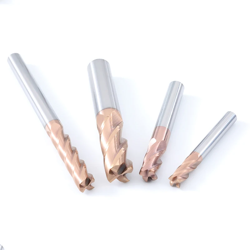 Hot Sale 4 Flute D1-20 Hrc55 Solid Tungsten Carbide EndMill Cutting Tools Corner Radius End Mill