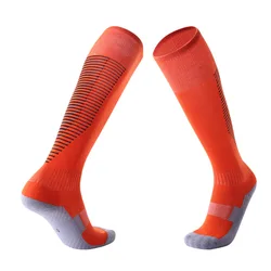 Fashion Cotton Football In Stock Soccer Custom Logo Knee Long Sport Socks