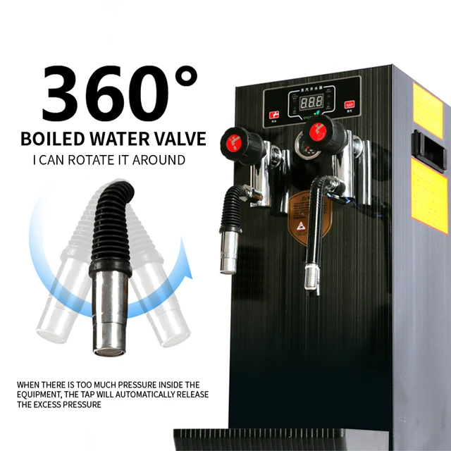 Electric Double Heating Hot Boiler Power Steam Boiler Bubble Tea Equipment Bar Milk Tea Shop use