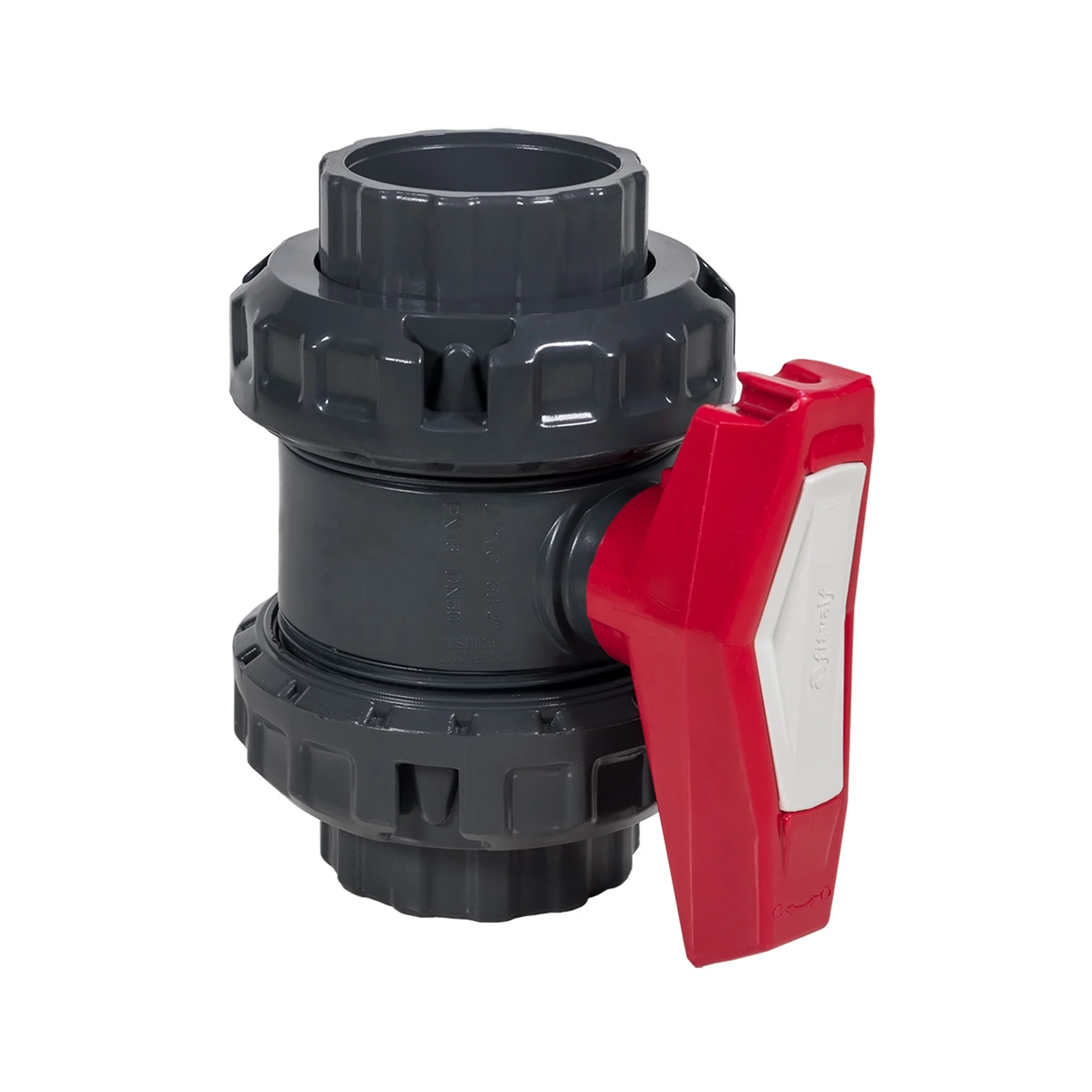 32mm Industrial Ball Valve / adjustable ball pressure  / upvc /red handle / upvc valve / PN16 / threaded / used  for acids