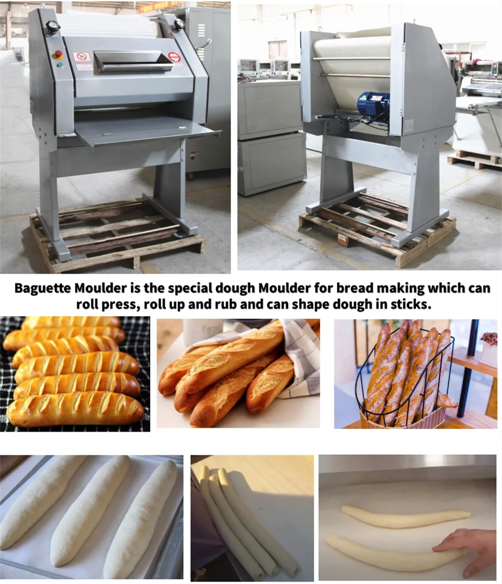 bakery cheap baguette making long french bread dough moulder machine baguette moulder