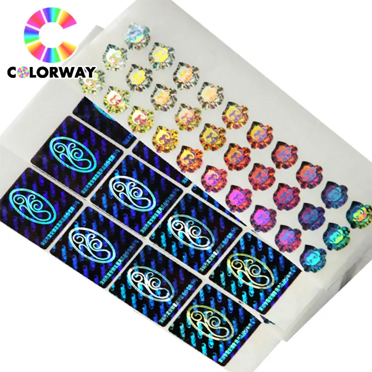 EURO antifake Clear Private ID Card Holographic Stickers security effect hologram sticker