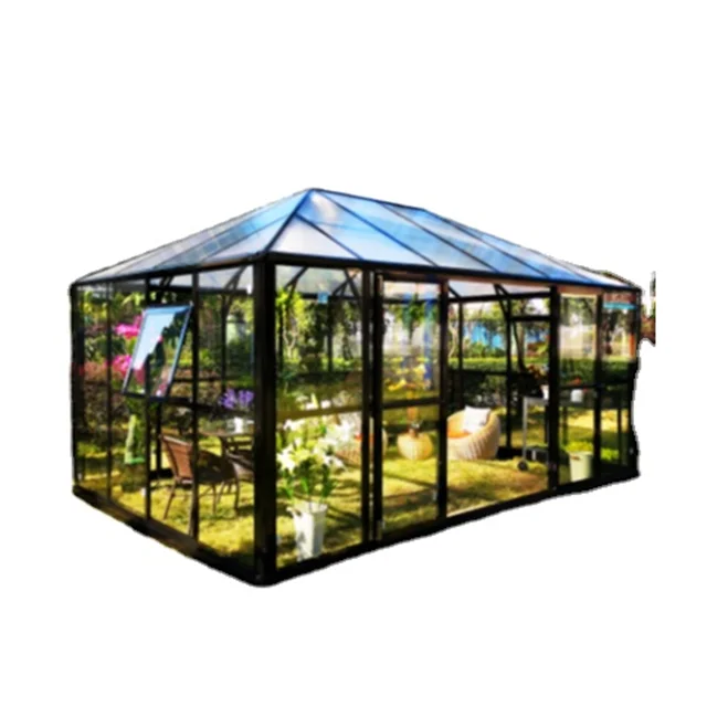 Long Lifetime Insulating Glass Sun Houses Aluminum Frame Sunroom Glass Home Veranda Design for Home Sun Room Glass House