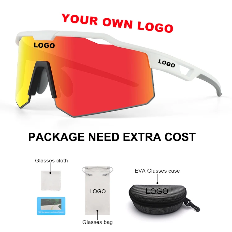 Men women mirror running sporty mountain bike glasses fat top half frame cycling tennis sunglasses high contrast lens