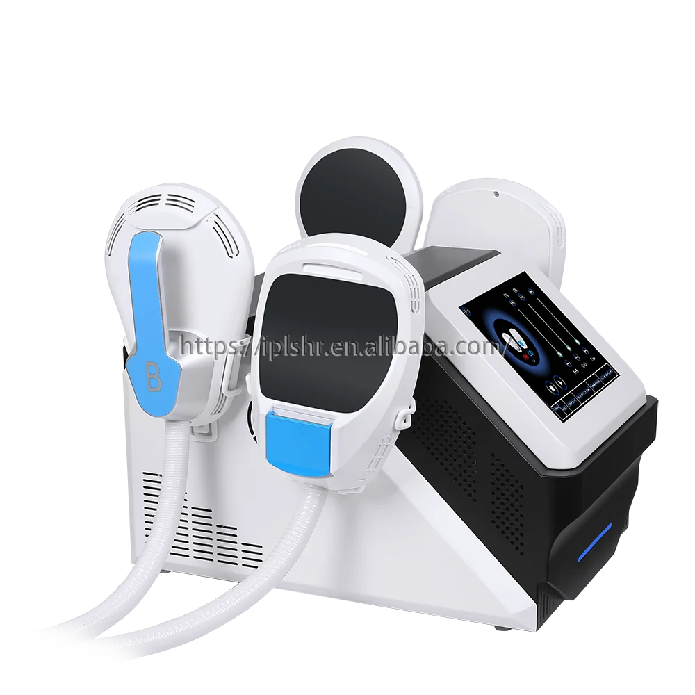 EMS RF 2 in 1 machine portable slimming machine devices Beauty muscle instrument with 2 hand pieces 4 handled 10.4-inch screen