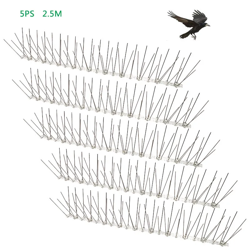 hot sale metal bird repeller stainless steel bird spikes anti bird spikes anti pigeons anti climb fence spikes