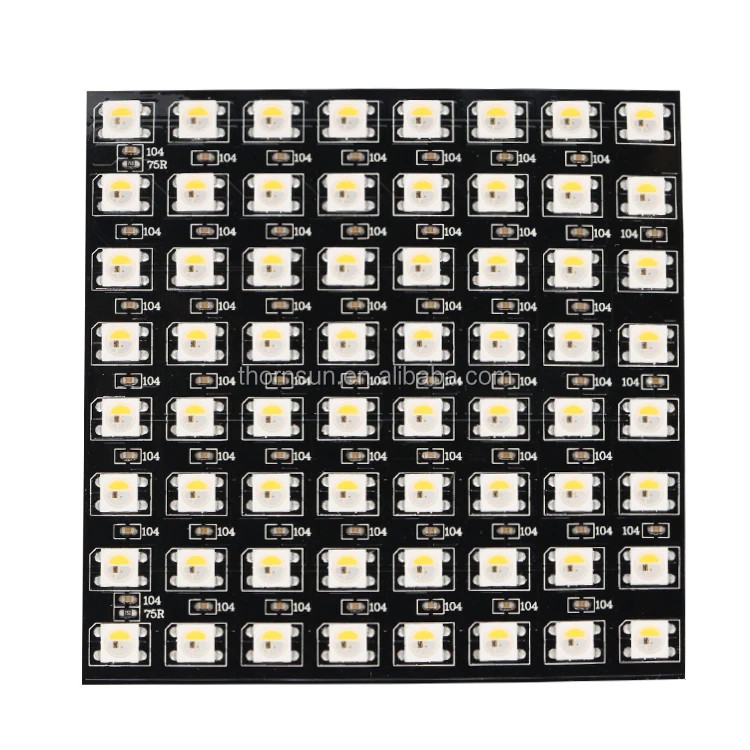 Bendable 8x8 sk6812 rgbw led dot matrix  p10 programmable led board