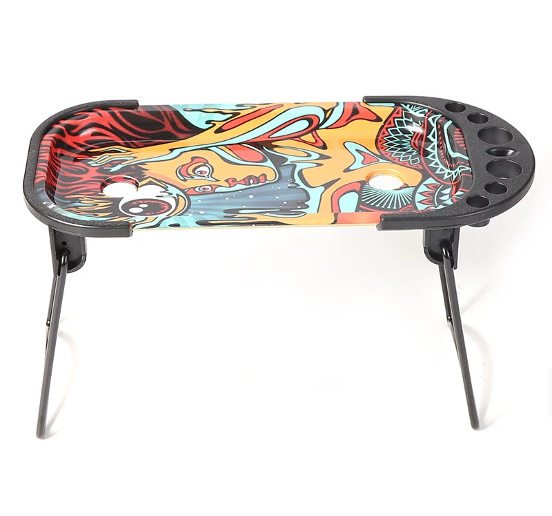 FuTeng New arrivals 6 in 1 smoking rolling tray portable Metal tin rolling cigarette tray set Tobacco Smoking Accessories Gift