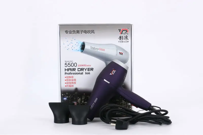 hair dryers Professional 2200W Electric Hair Dryer with High-Speed AC Motor and Diffuser Nozzle for Salon Hotel Car Outdoor